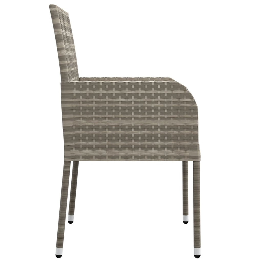 Tuinstoelen Met Kussens Poly Rattan 4 Grijs