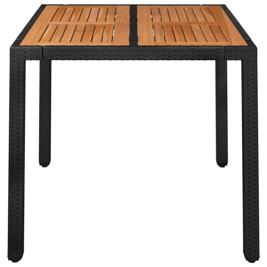 Tuintafel met poly rattan 90 x 90 x 75 cm Houten blad