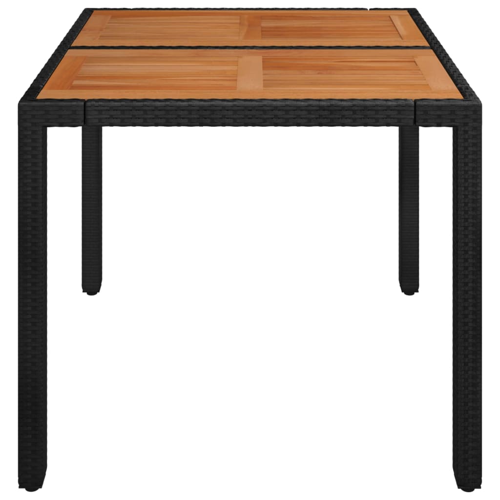 Tuintafel met poly rattan 90 x 90 x 75 cm Houten blad