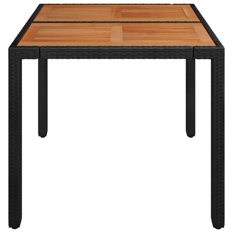 Tuintafel met poly rattan 90 x 90 x 75 cm Houten blad