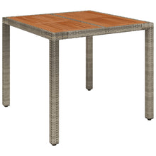 Tuintafel Met Poly Rattan Grijs 90 x 90 x 75 cm