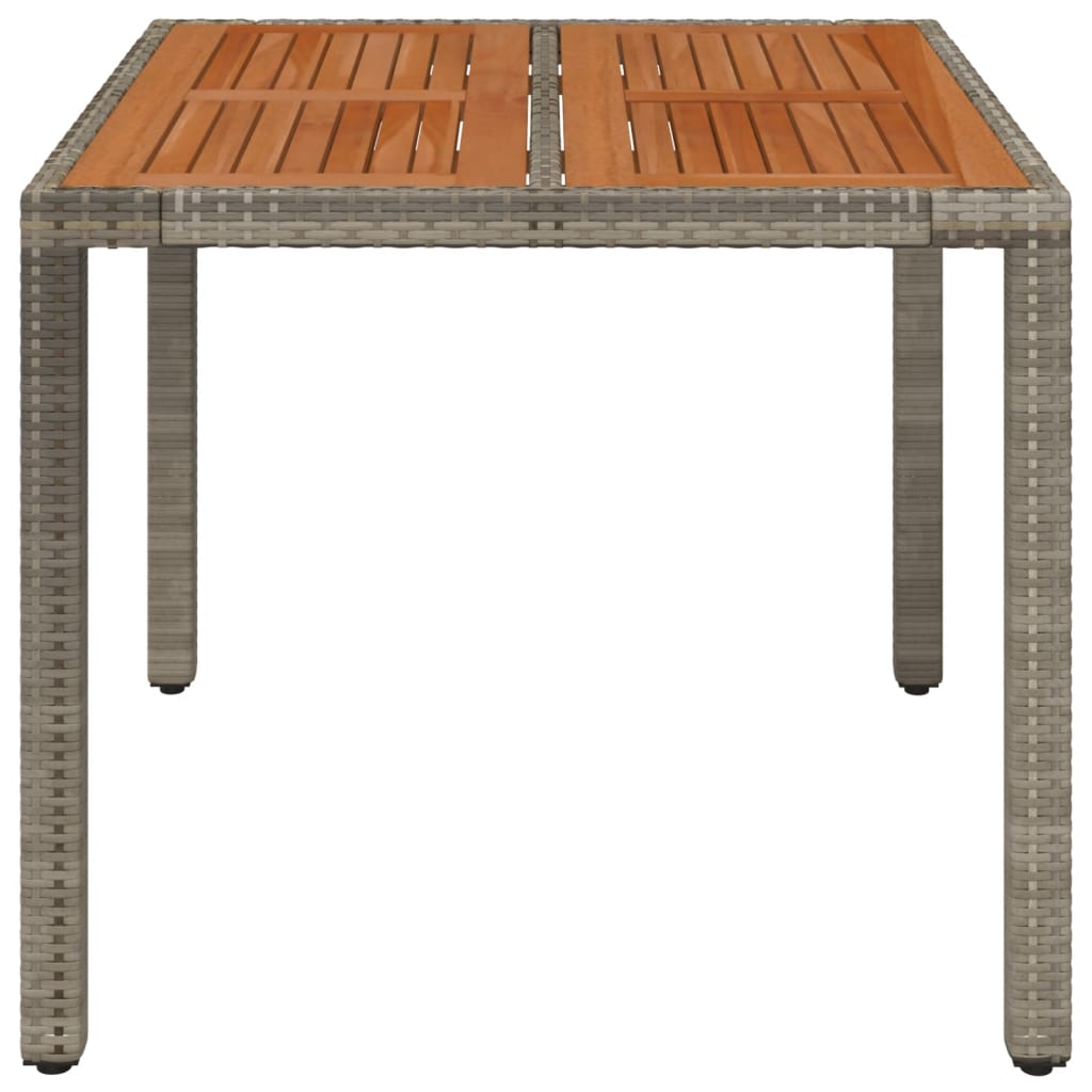 Tuintafel Met Poly Rattan Grijs 90 x 90 x 75 cm