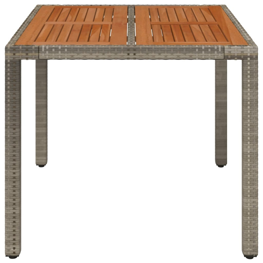 Tuintafel Met Poly Rattan Grijs 90 x 90 x 75 cm