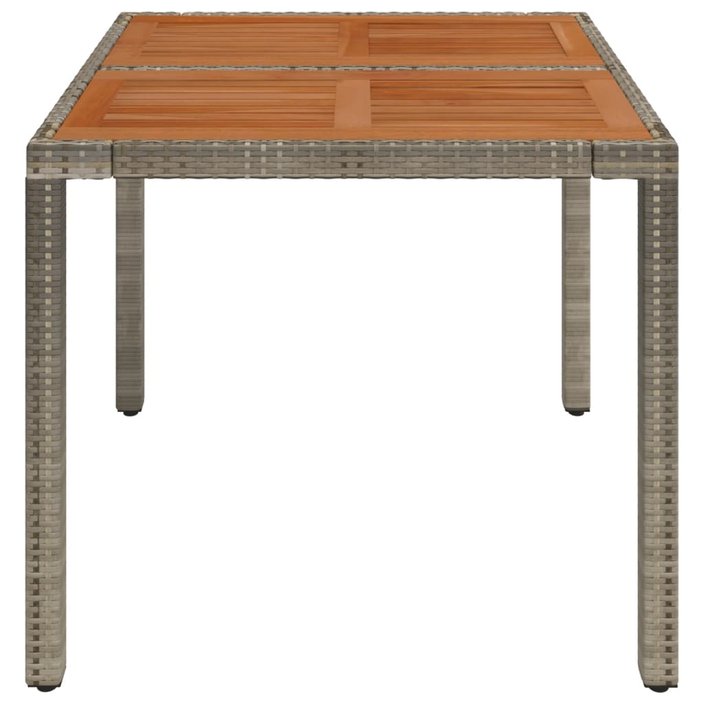 Tuintafel Met Poly Rattan Grijs 90 x 90 x 75 cm