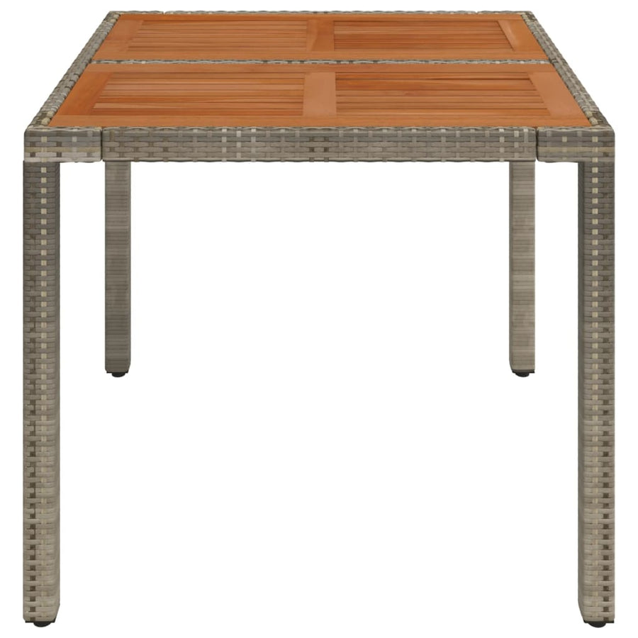 Tuintafel Met Poly Rattan Grijs 90 x 90 x 75 cm