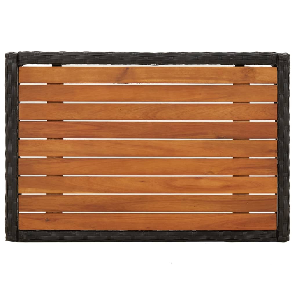 -Delige Loungeset Met Kussens Poly Rattan Zwart