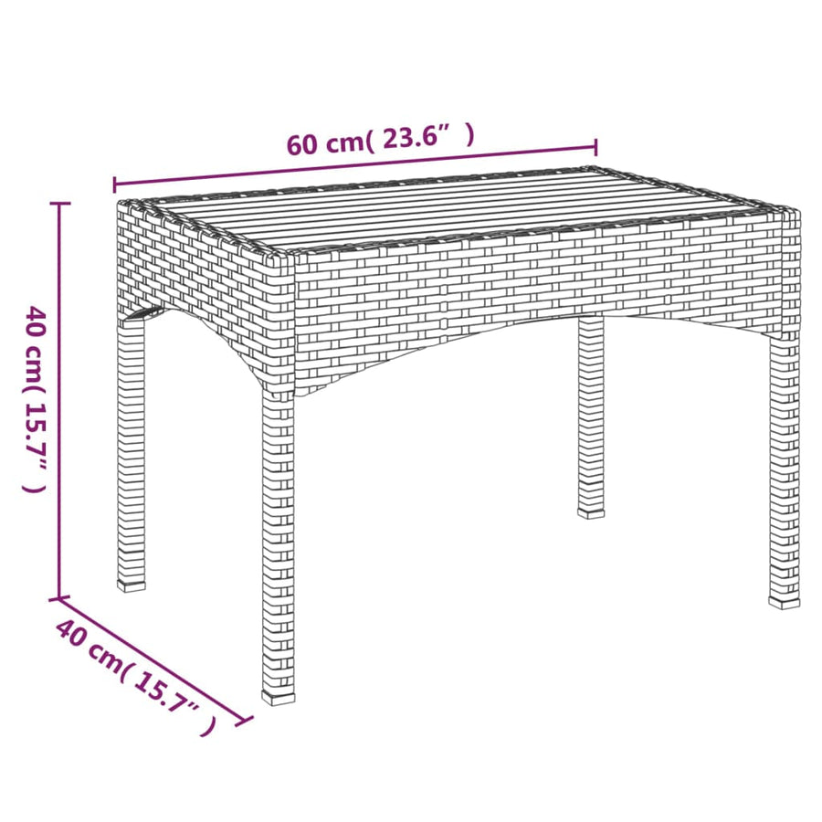 -Delige Loungeset Met Kussens Poly Rattan Zwart
