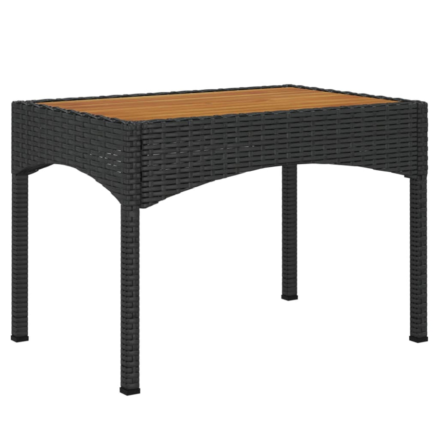 Tuinstoelen 2 St Verstelbaar Met Tafel Poly Rattan Zwart