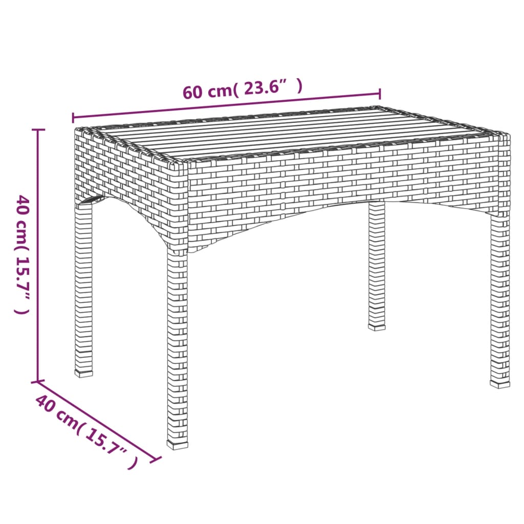 Tuinstoelen 2 St Verstelbaar Met Tafel Poly Rattan Zwart