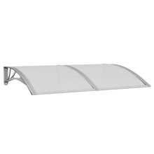 Deurluifel Polycarbonaat 150 x 100 cm Grijs en wit
