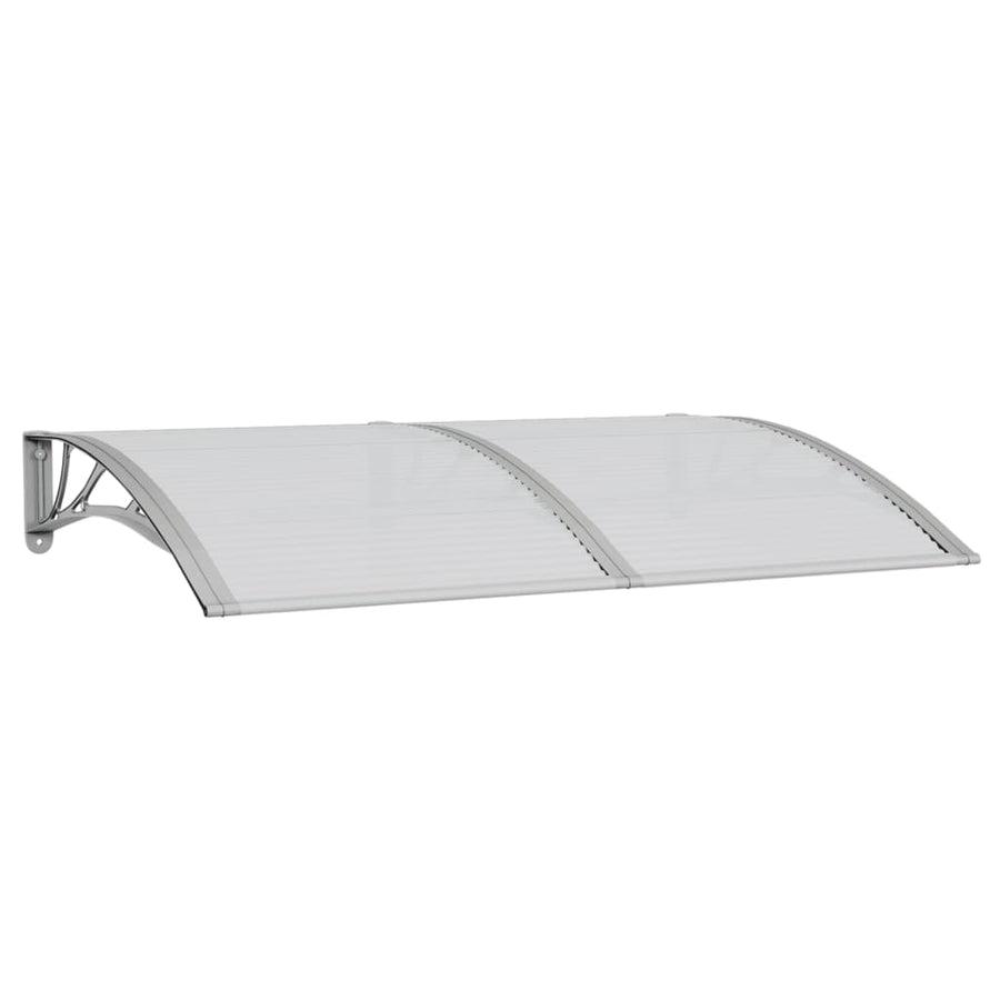 Deurluifel Polycarbonaat 150 x 100 cm Grijs en wit