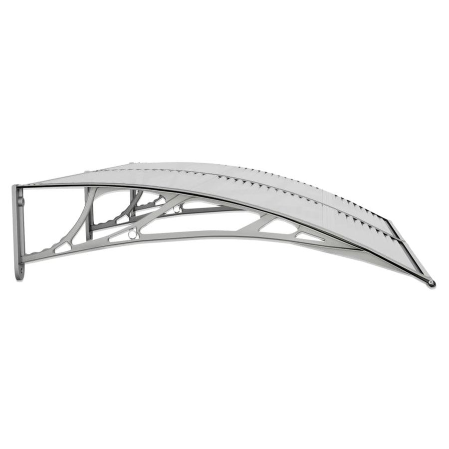 Deurluifel Polycarbonaat 150 x 100 cm Grijs en wit