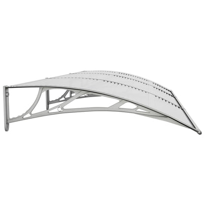 Deurluifel Polycarbonaat 300 x 100 cm Grijs en wit