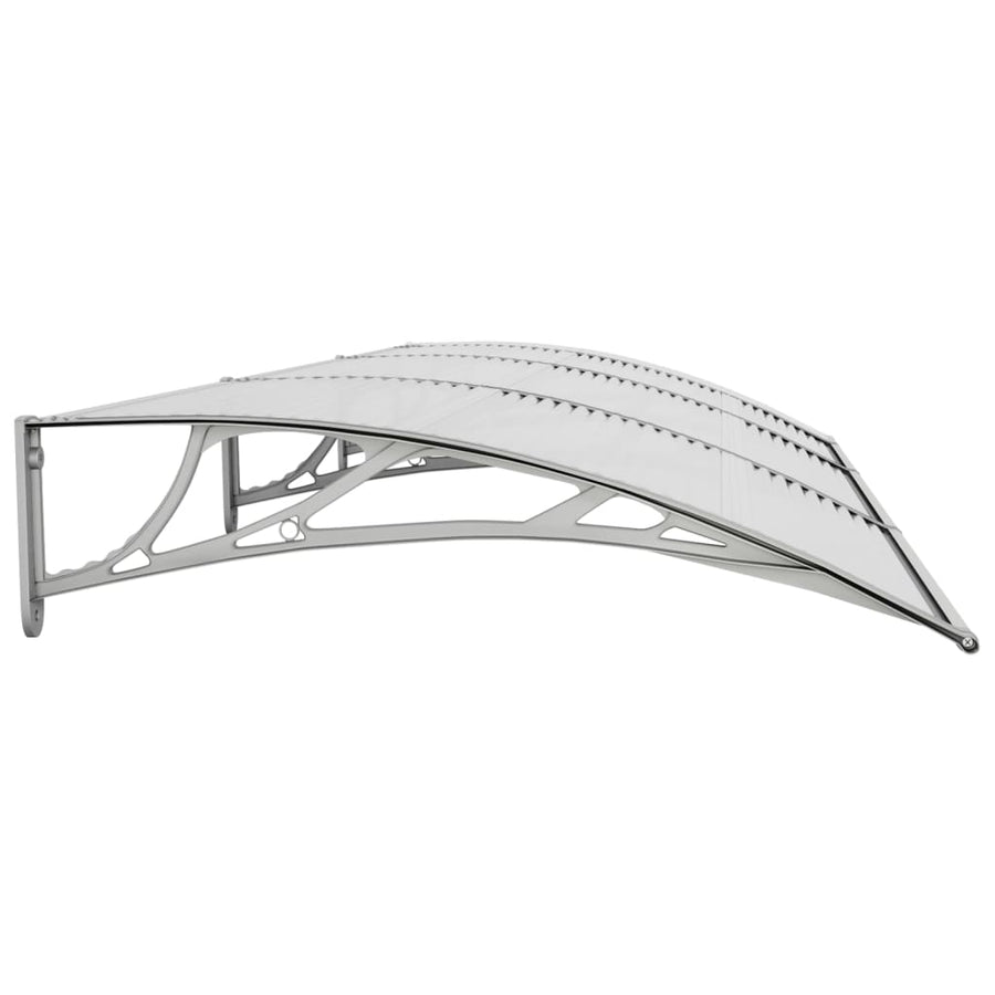 Deurluifel Polycarbonaat 300 x 100 cm Grijs en wit