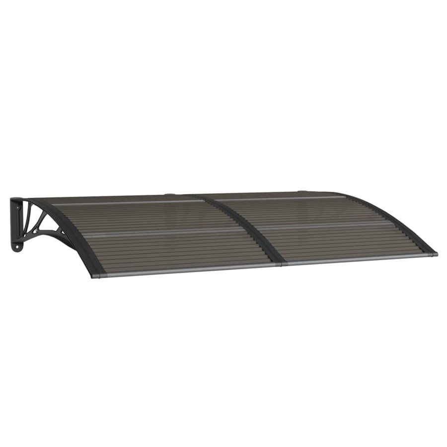 Deurluifel Polycarbonaat 150 x 100 cm Zwart en bruin