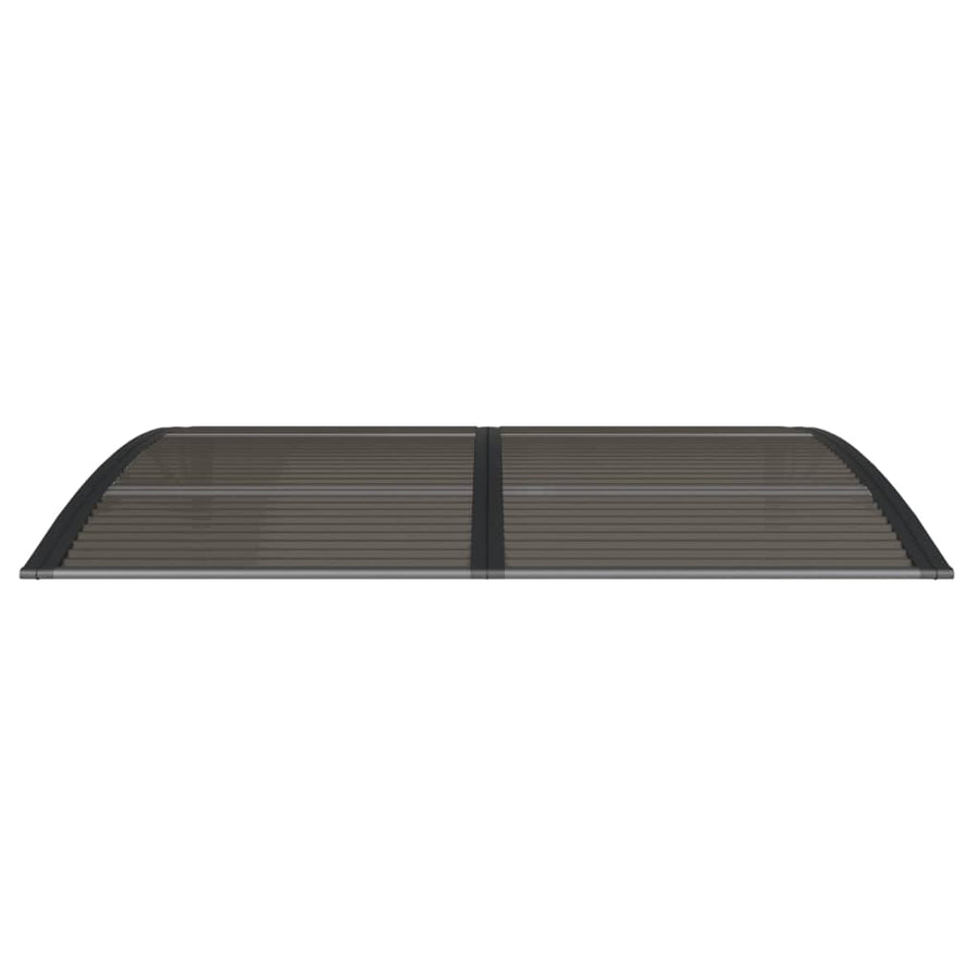 Deurluifel Polycarbonaat 150 x 100 cm Zwart en bruin