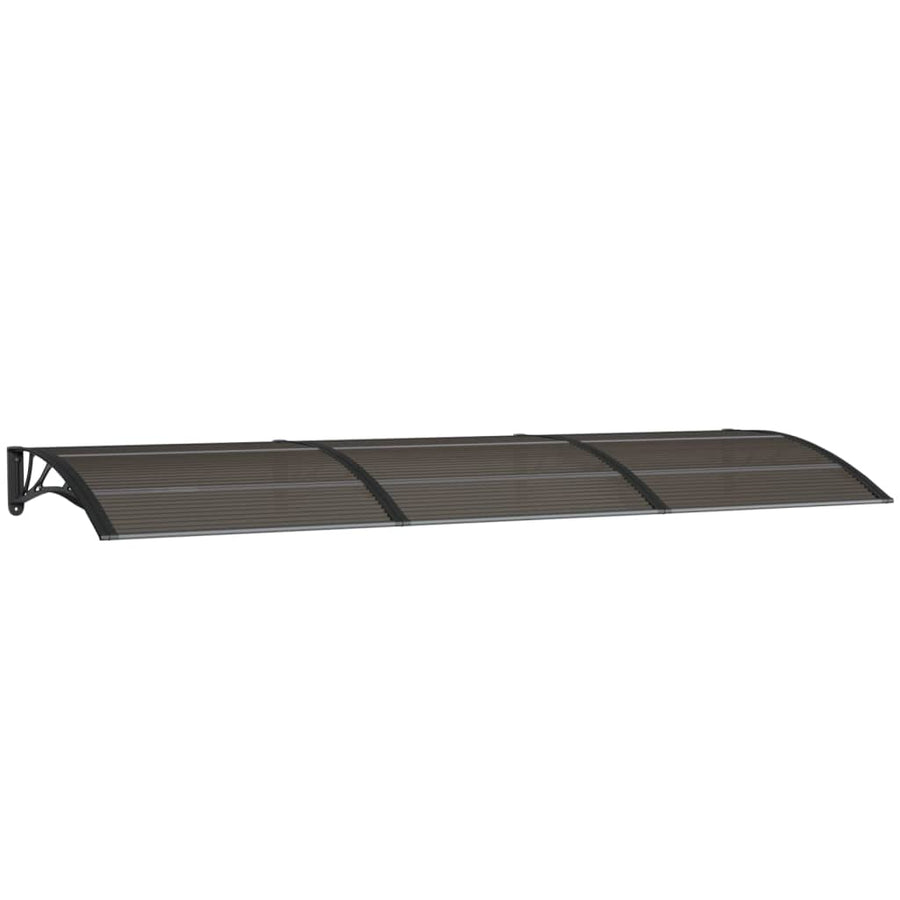 Deurluifel Polycarbonaat 300 x 100 cm Zwart en bruin