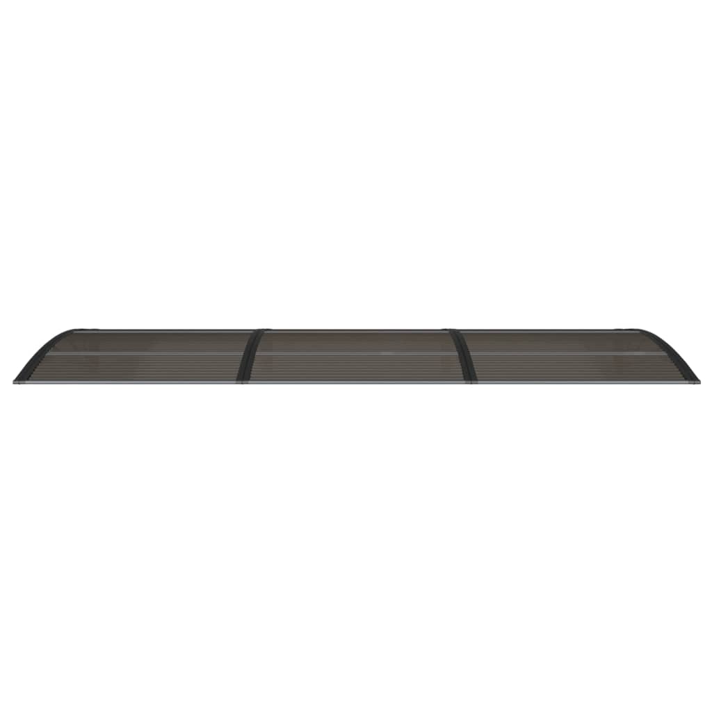 Deurluifel Polycarbonaat 300 x 100 cm Zwart en bruin