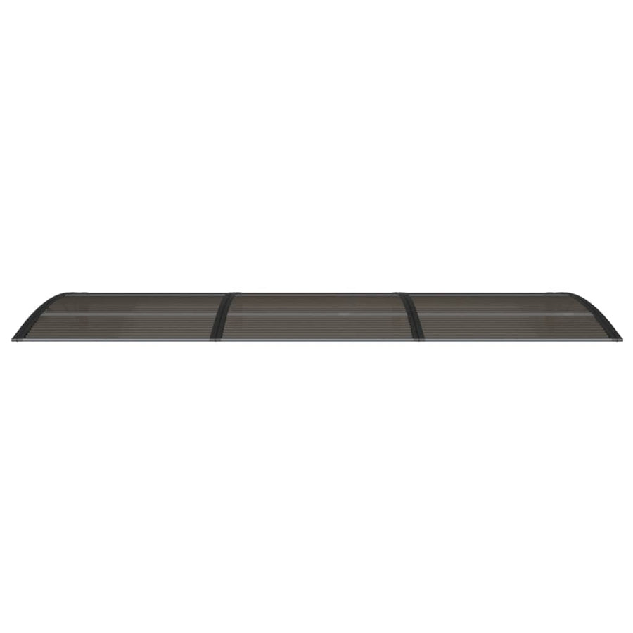Deurluifel Polycarbonaat 300 x 100 cm Zwart en bruin