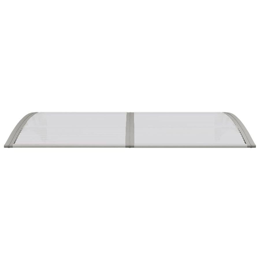 Deurluifel 150x80 cm polycarbonaat grijs 150 x 80 cm Grijs en transparant