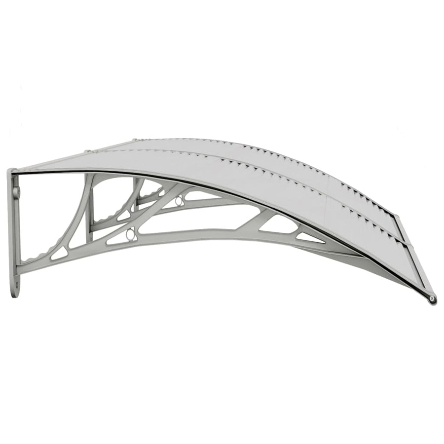 Deurluifel 150x80 cm polycarbonaat grijs 150 x 80 cm Grijs en transparant