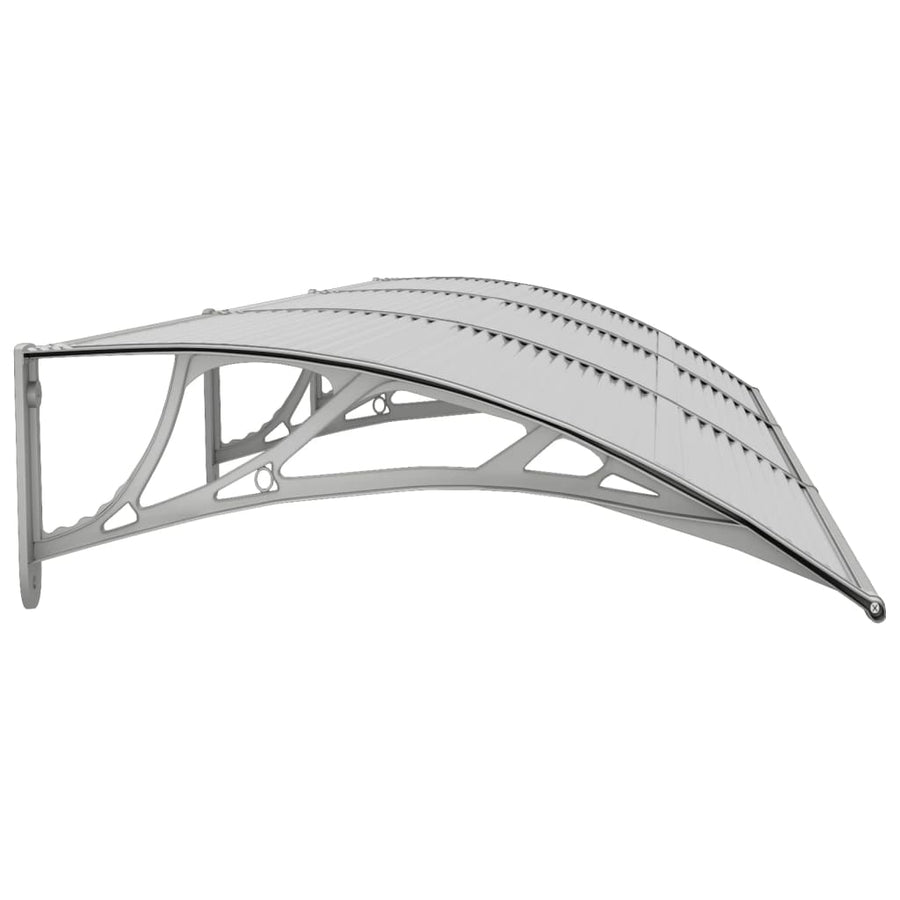 Deurluifel Polycarbonaat 300 x 80 cm Grijs en transparant