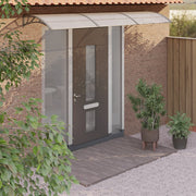 Deurluifel 300x75 cm polycarbonaat grijs