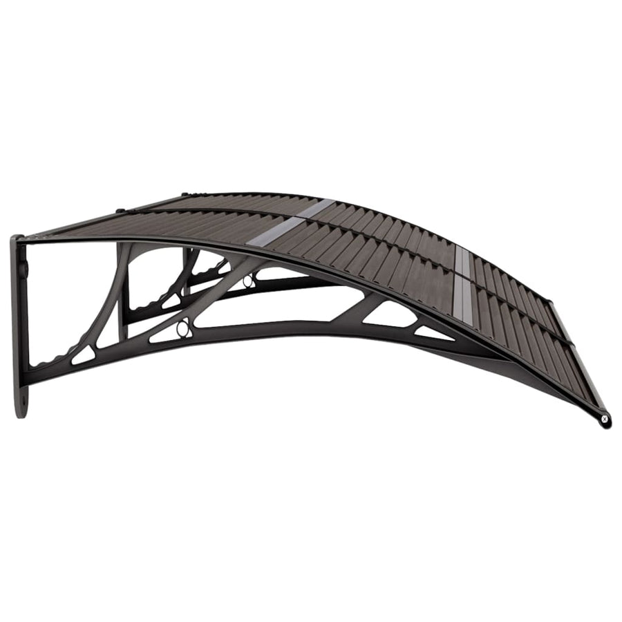 Deurluifel 150x80 cm polycarbonaat zwart 150 x 80 cm Zwart