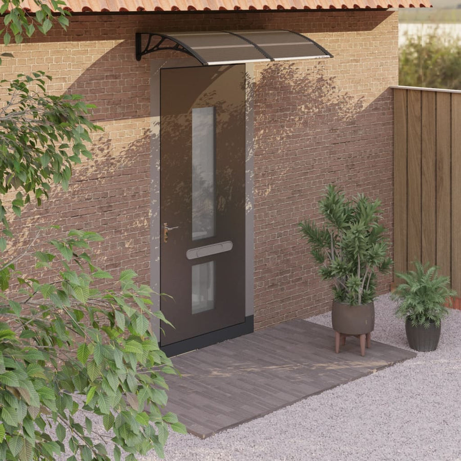Deurluifel 150x80 cm polycarbonaat zwart 150 x 80 cm Zwart