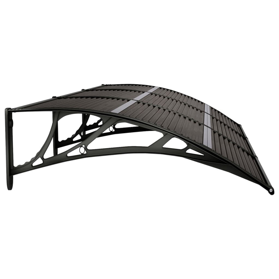 Deurluifel 300x80 cm polycarbonaat zwart 300 x 80 cm Zwart
