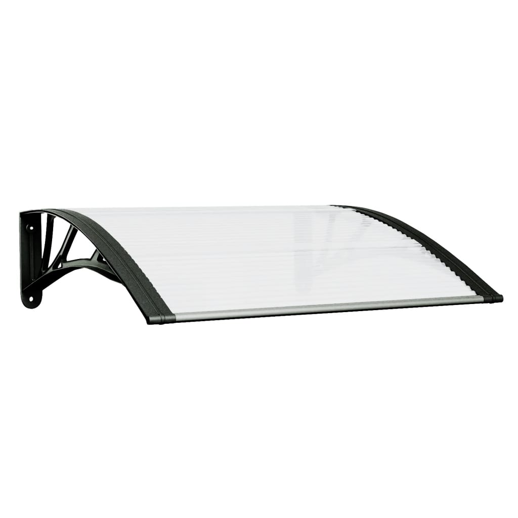 Deurluifel 80X80 Cm Polycarbonaat Zwart En Transparant