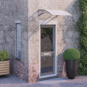 Deurluifel 80x75 cm grijs transparant polycarbonaat