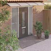 Deurluifel 350x75 cm polycarbonaat zwart transparant