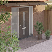 Deurluifel 350x100 cm polycarbonaat zwart