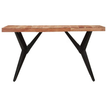 Eettafel 140X70X76 Cm Massief Acaciahout Zwart