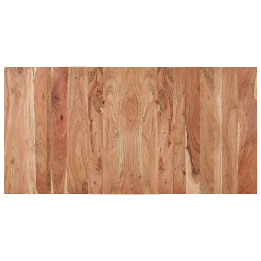 Eettafel 140X70X76 Cm Massief Acaciahout Zwart