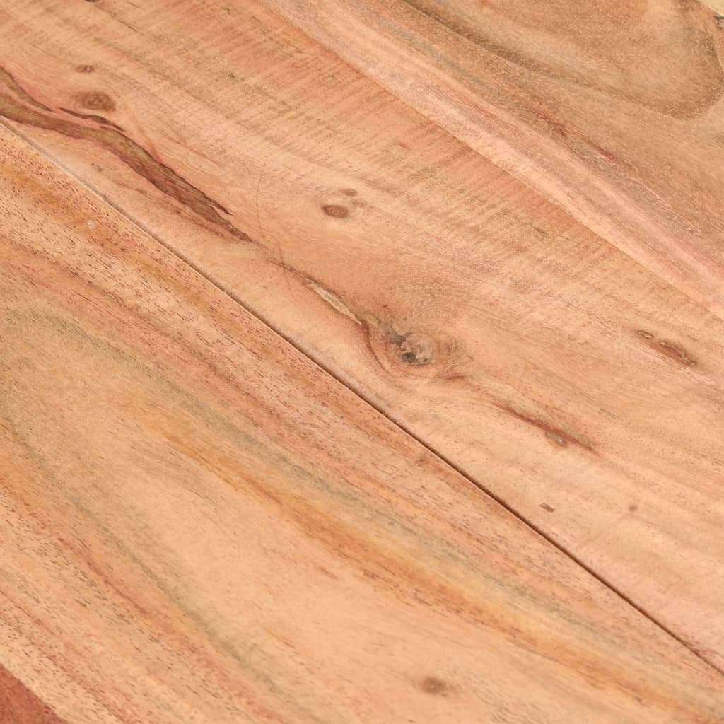 Eettafel 140X70X76 Cm Massief Acaciahout Zwart