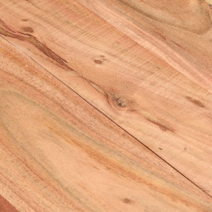 Eettafel 140X70X76 Cm Massief Acaciahout Zwart