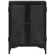Dressoir Massief Mangohout En Ijzer 55 x 30 x 77 cm Zwart