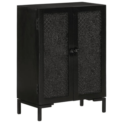 Dressoir Massief Mangohout En Ijzer 55 x 30 x 77 cm Zwart