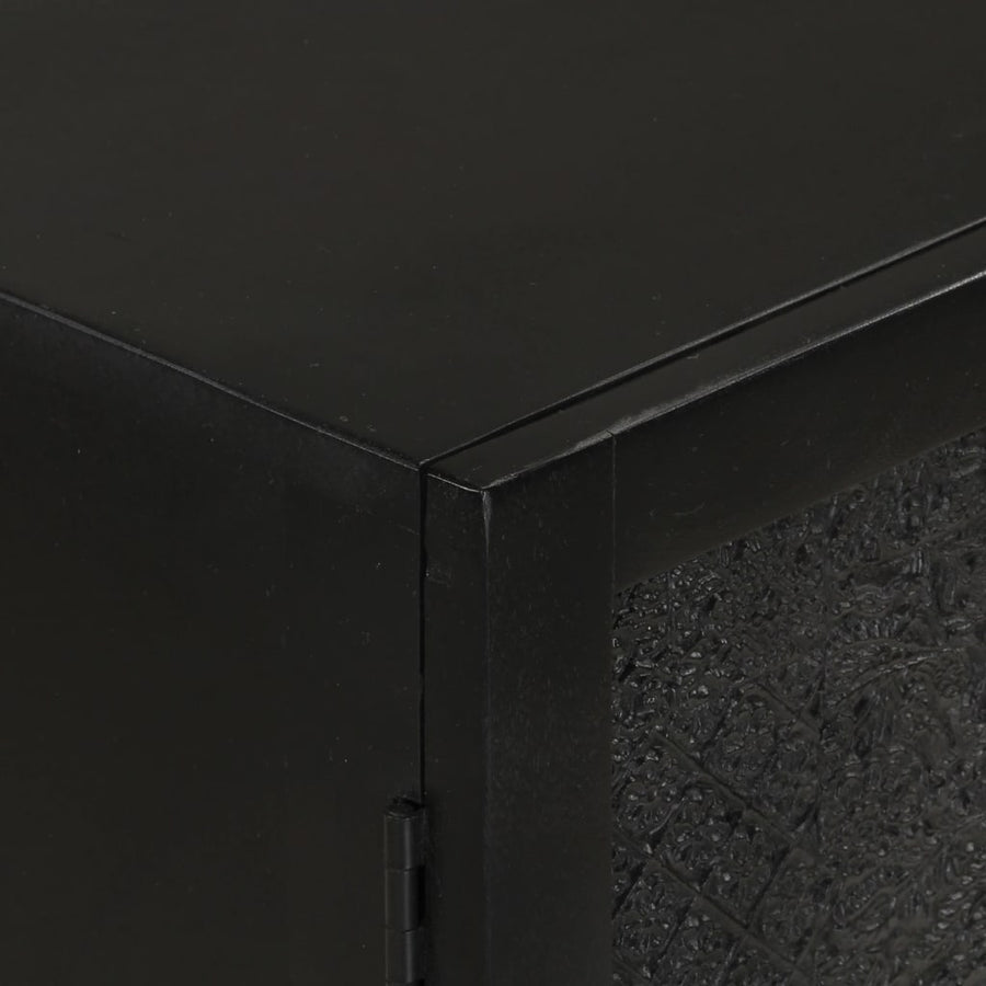 Dressoir Massief Mangohout En Ijzer 55 x 30 x 77 cm Zwart