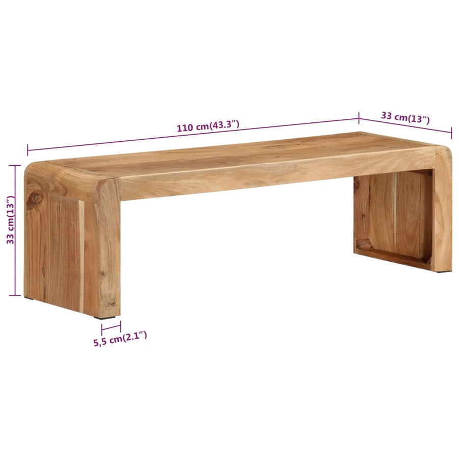 Tv-Meubel 110X33X33 Cm Massief Acacoahout