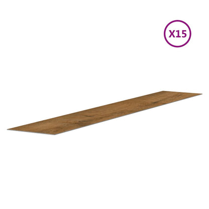 Wandpanelen houtlook 2,06 m² PVC bruin 15 Donkerbruin