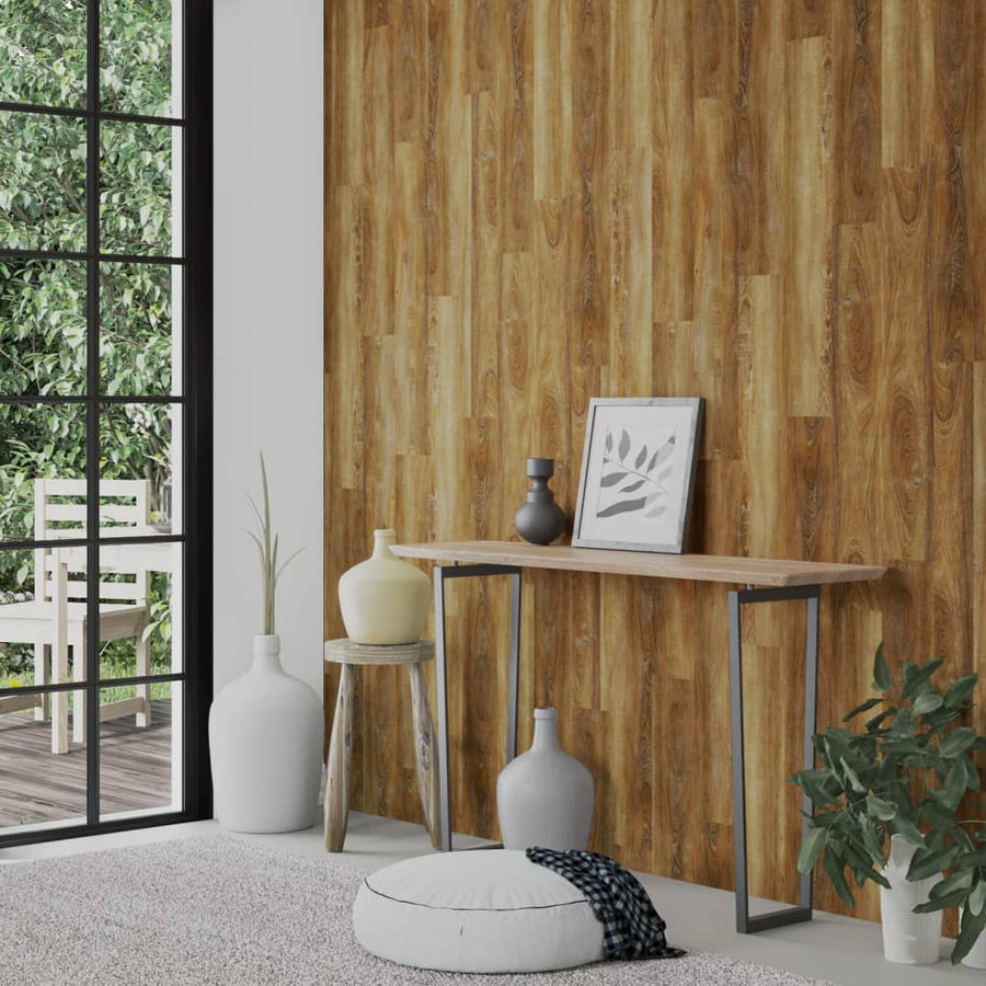 Wandpanelen Houtlook 2,06 M² Pvc Bruin 15 Wit iepenhout