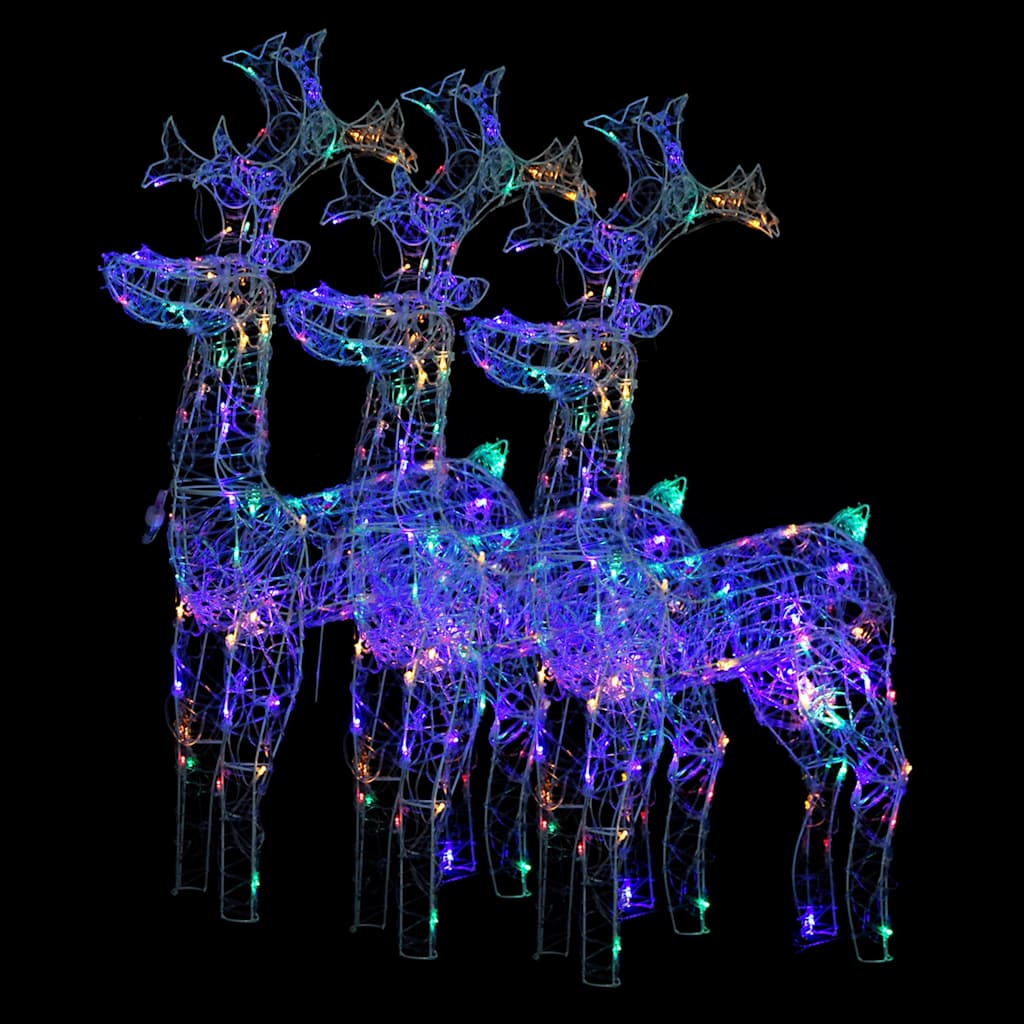 Kerstversiering rendier 3 st 60x16x100 cm acryl