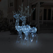 Kerstversiering rendier 120 cm acryl koudwit
