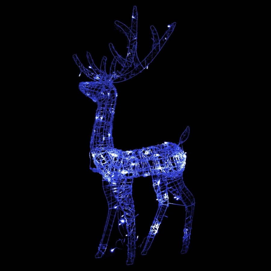 Kerstversieringen Rendier 2 St 120 Cm Acryl Blauw