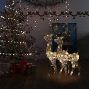 Kerstversiering rendier 2 st 128 cm acryl