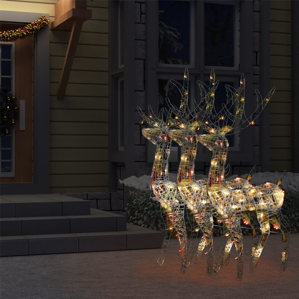 Kerstversiering Rendier 3 St Meerkleurig 120 Cm Acryl