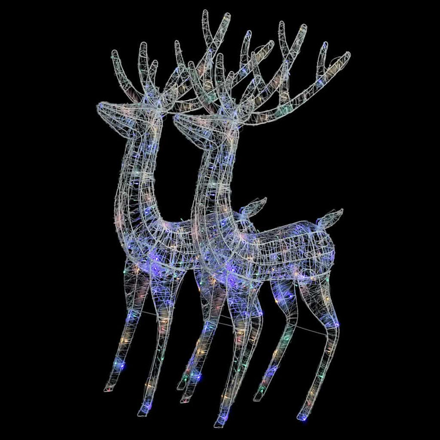 Kerstdecoratie Rendier Xxl 250 Led Meerkleurig 180Cm Acryl Multikleur 2